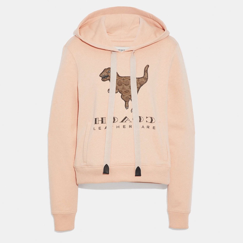 Coach cozy signature logo hoodie